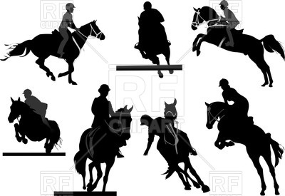 400x275 Horse Riders Silhouettes