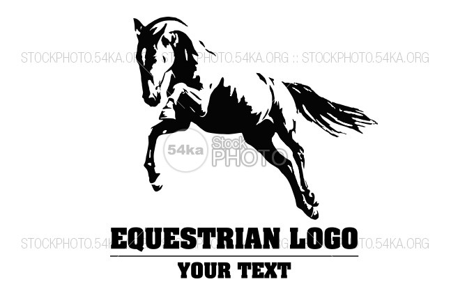 647x431 Jumping Horse Black And White Vector Outlines Graphic