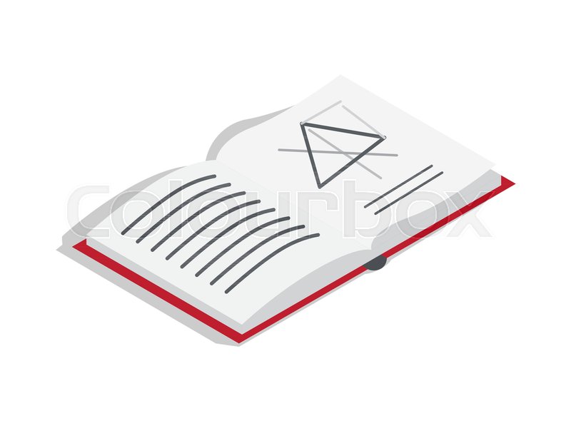 800x590 Open Geometry Textbook With Red Hardcover