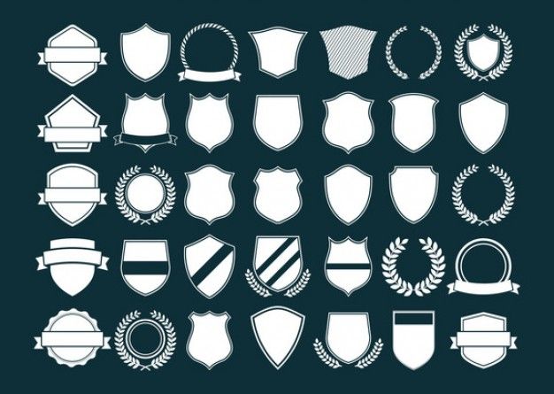 626x445 Silhouettes Of Different Shields Free Vector Fashion And Free