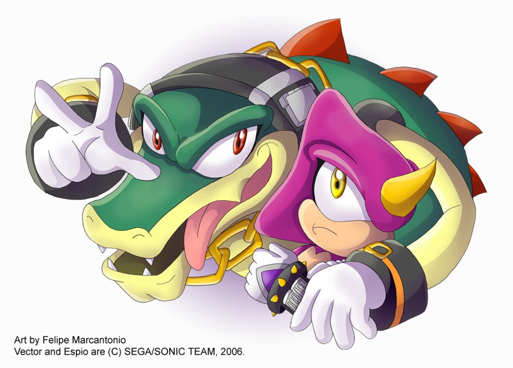 1055x757 Vector And Espio By Yuski