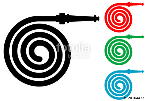 500x348 Icono Plano Manguera Espiral Varios Colores Stock Image And