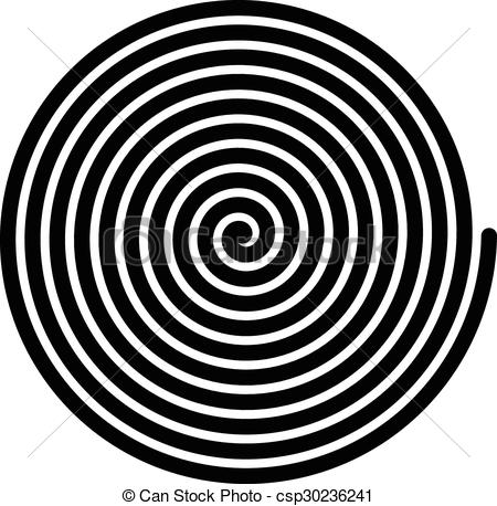 450x458 Archimedean Spiral Isolated On White. Vector Illustration.