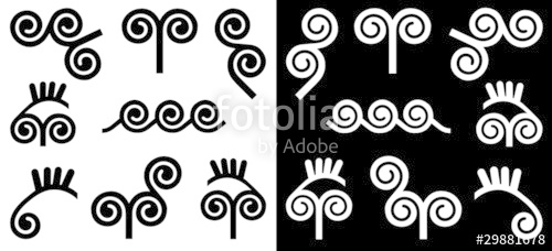 500x228 Espiral Blanco Y Negro De Archivo Y Vectores Libres De