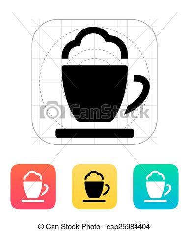 385x470 Espresso Cup Icon. Vector Illustration.
