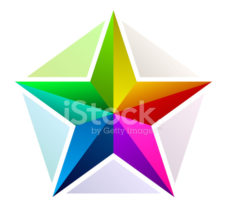 458x439 Estrella Color Stock Vector