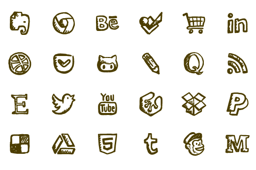 520x346 Friendly Icons Ultimate 160 Hand Drawn Social Icon Font + Vectors