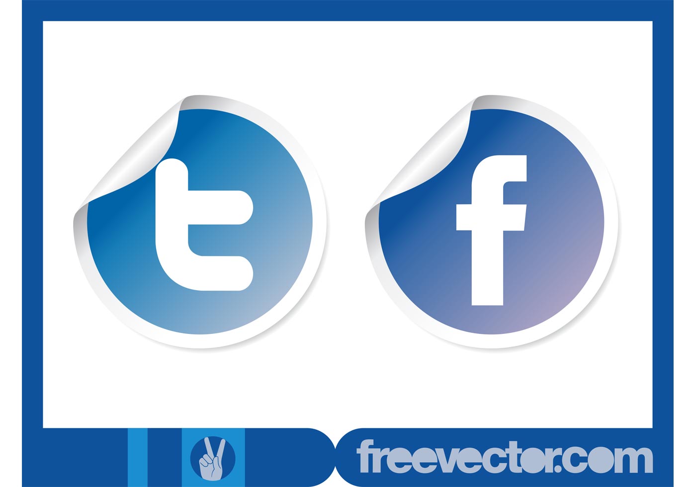 1400x980 Vector Social Stickers
