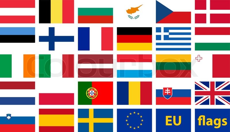 800x461 Vector Set Of Flags Of European Union Stock Vector Colourbox