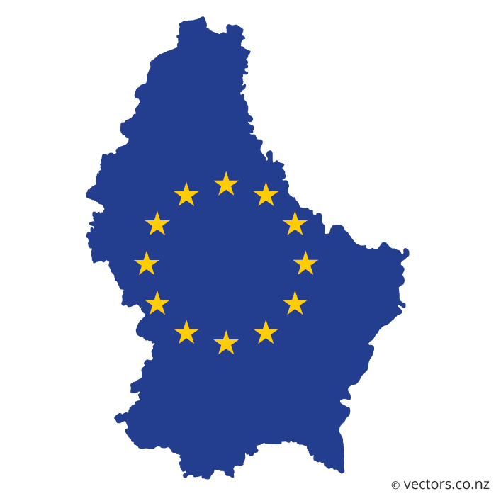 700x700 Eu Flag Vector Map Of Luxembourg