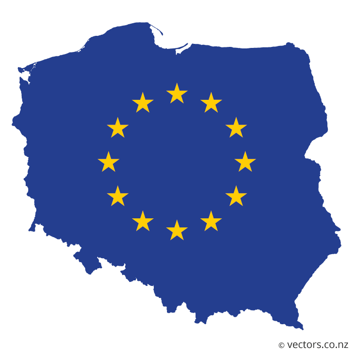 700x700 Eu Flag Vector Map Of Poland