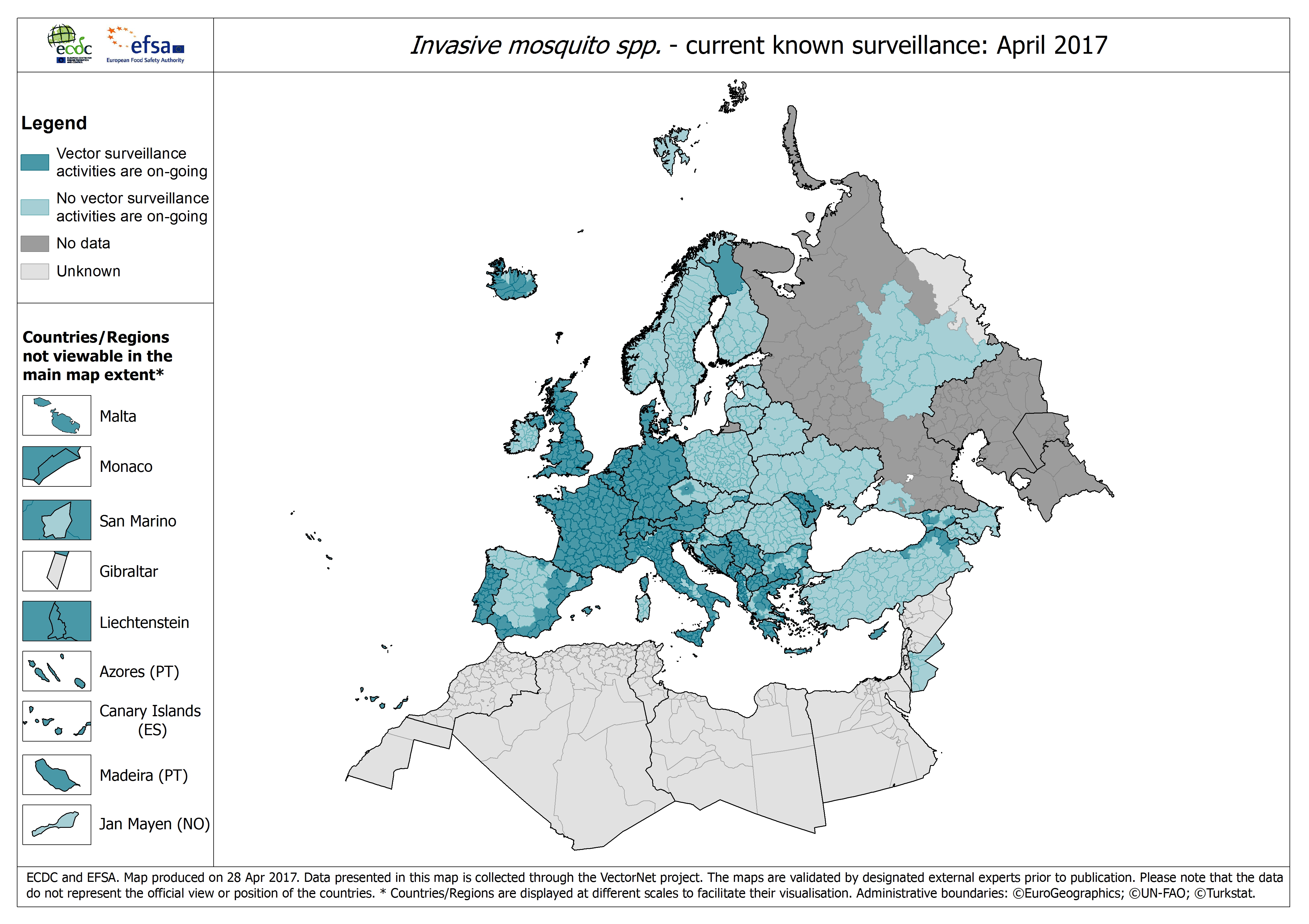 4504x3180 Invasive Mosquitoes Surveillance Map In Europe, April 2017