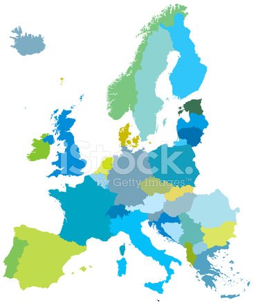 366x440 Europe Map Eu Detailed Maps Stock Vector