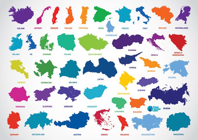 680x481 Free Europe Country Outline Map Vectors (Free) Psd Files, Vectors