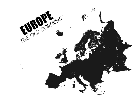 585x418 Vector Map Of Europe