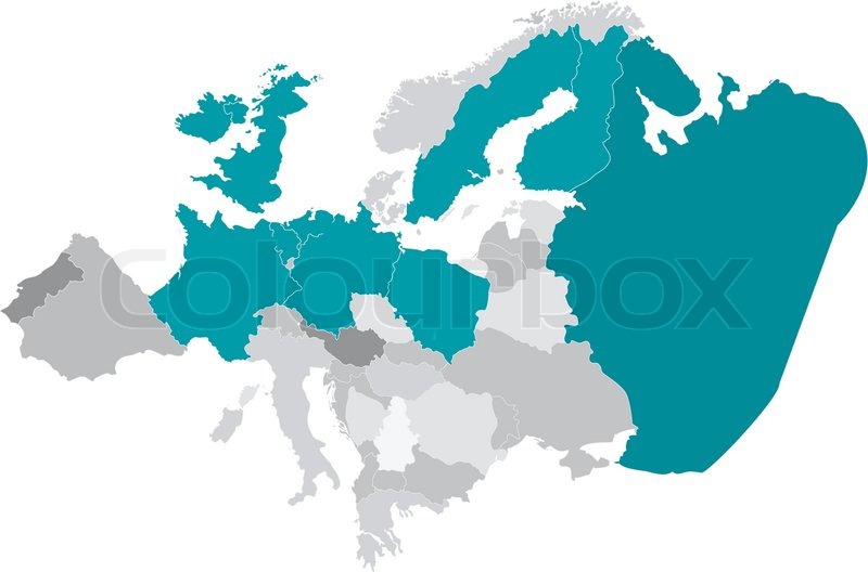 800x528 Vector Map Of Europe Stock Vector Colourbox