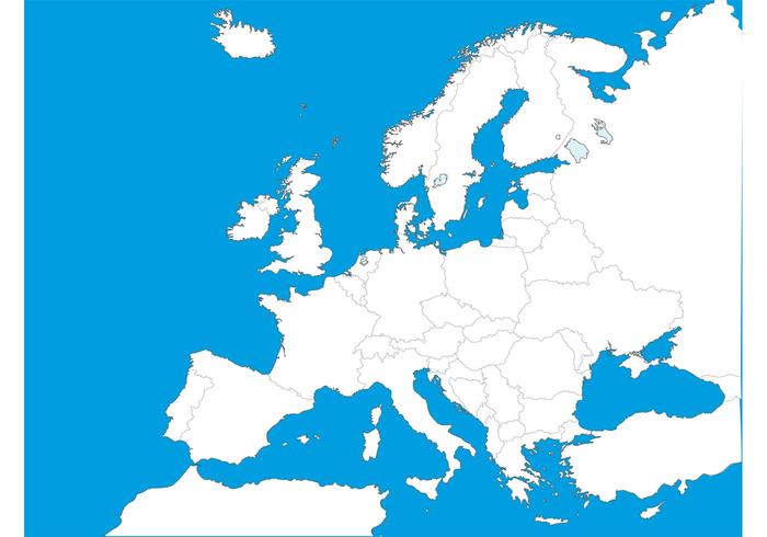700x490 Europe Map Free Vector Art