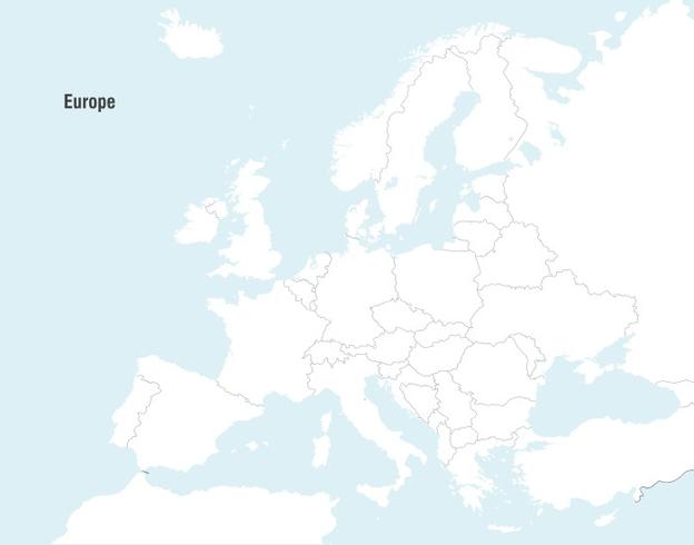 624x490 Vector Maps Of Europe