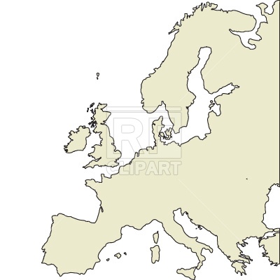400x400 Western Europe Map Silhouette Vector Image Vector Artwork Of