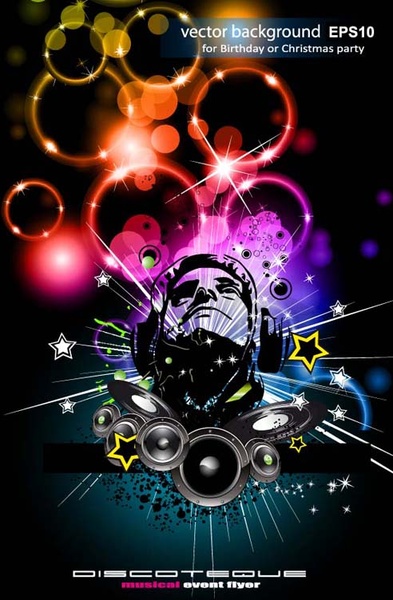 393x600 Set Of Musical Event Flyer Backgrounds Vector Free Vector In