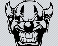 200x160 Collection Of Scary Clown Clipart Black And White High