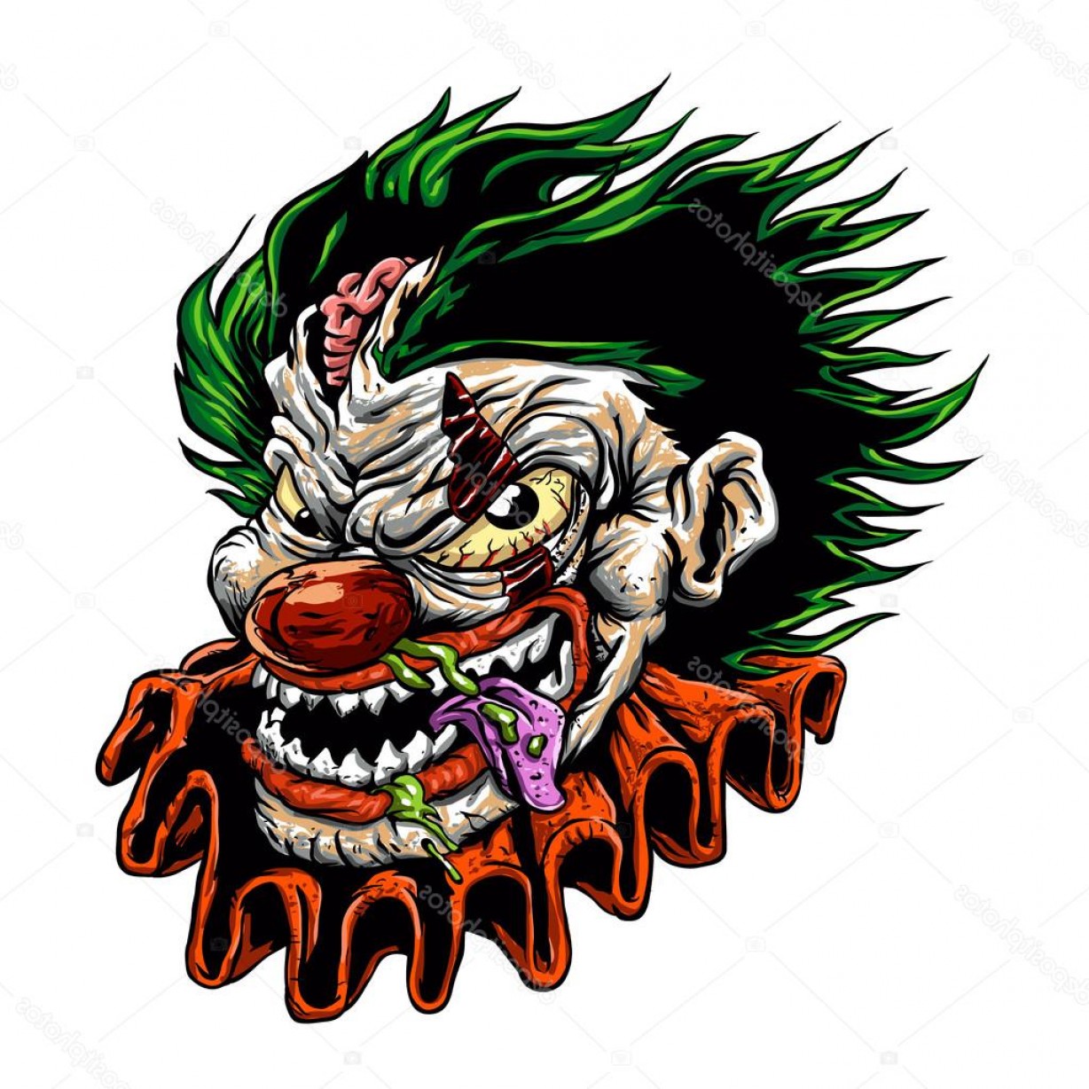 1228x1228 Creepy Clown Vector Createmepink