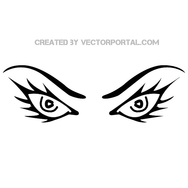 660x660 Evil Eyes Vector Image