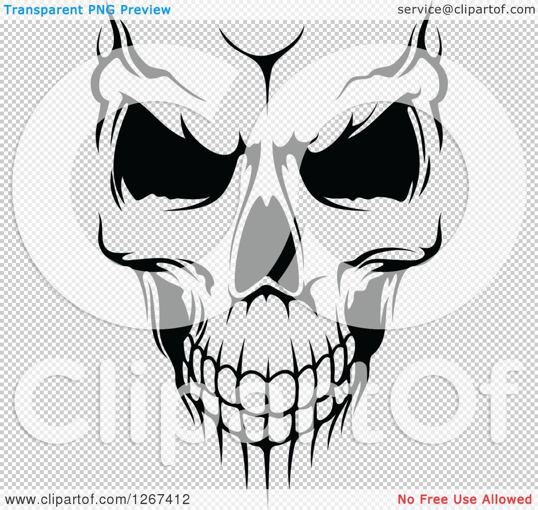 1080x1024 Evil Skull Clipart Black Background