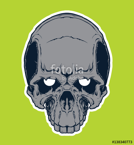 464x500 Human Evil Skull Vector. Stock Image And Royalty Free Vector