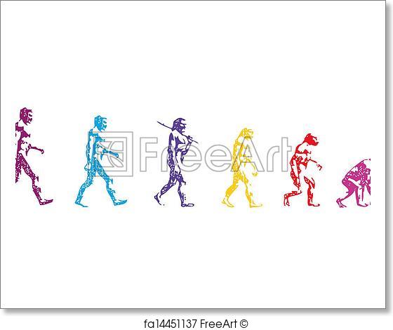560x470 Free Art Print Of Human Evolution Vector. Body Human Vector Man