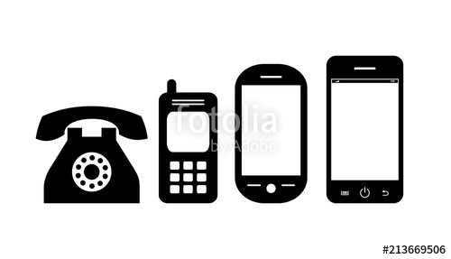 500x287 Phone Evolution Vector Icon Stock Image And Royalty Free Vector