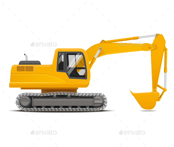 590x500 Excavator Vector Illustration By Dickcraft Graphicriver