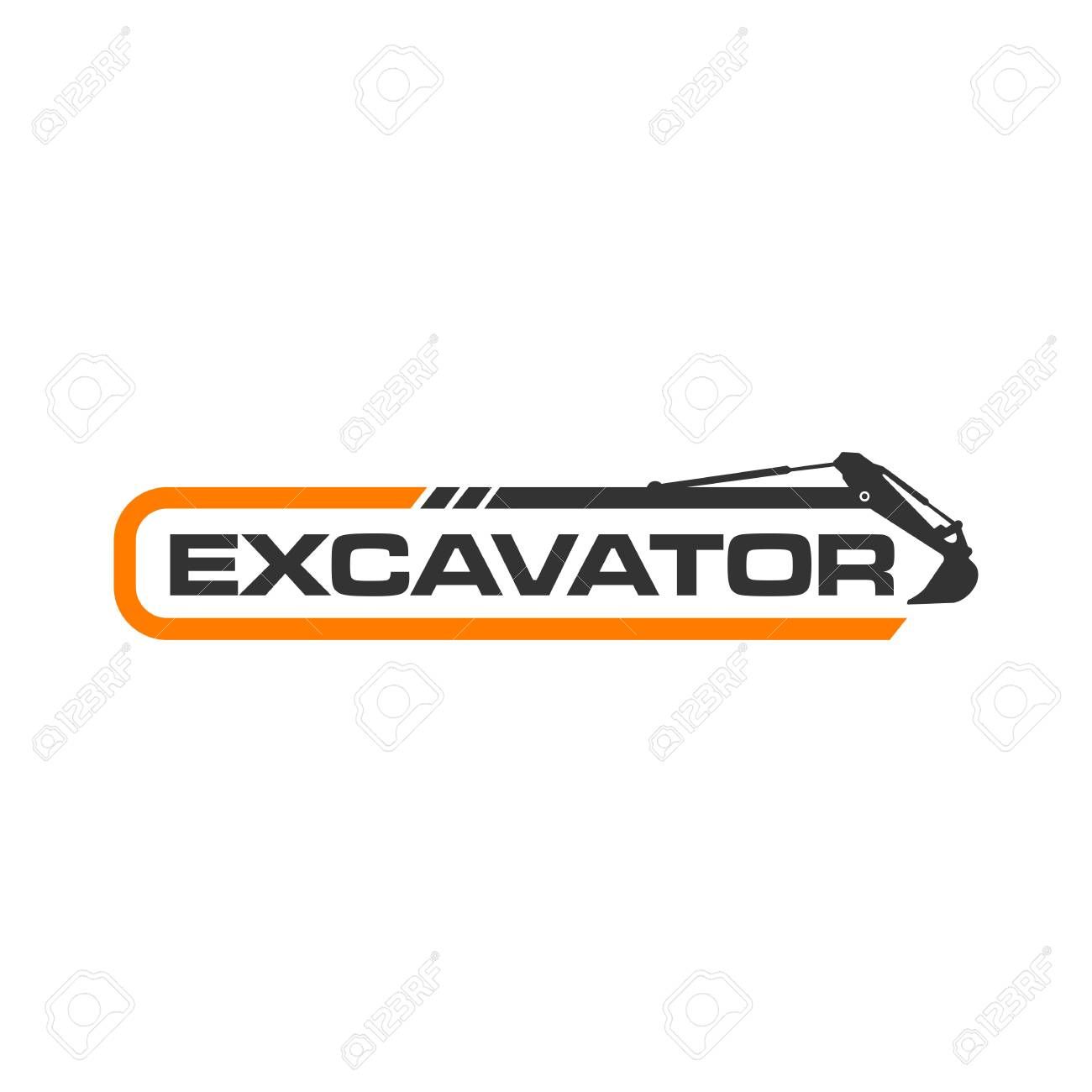 1300x1300 Excavator Vector Logo Template. Construction Logo