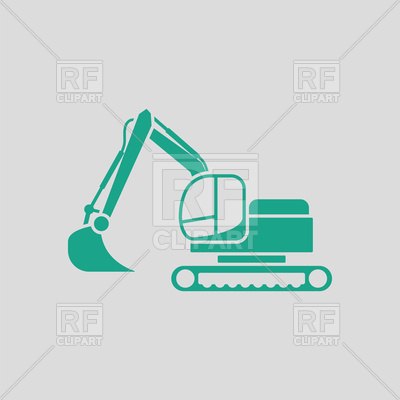 400x400 Icon Of Construction Excavator Vector Image Vector Artwork Of
