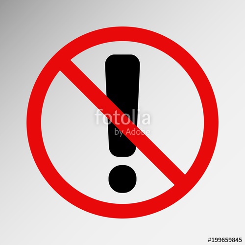 500x500 Not Warning Sign. Relax, No Attention, Freely Icon. No Forbidden