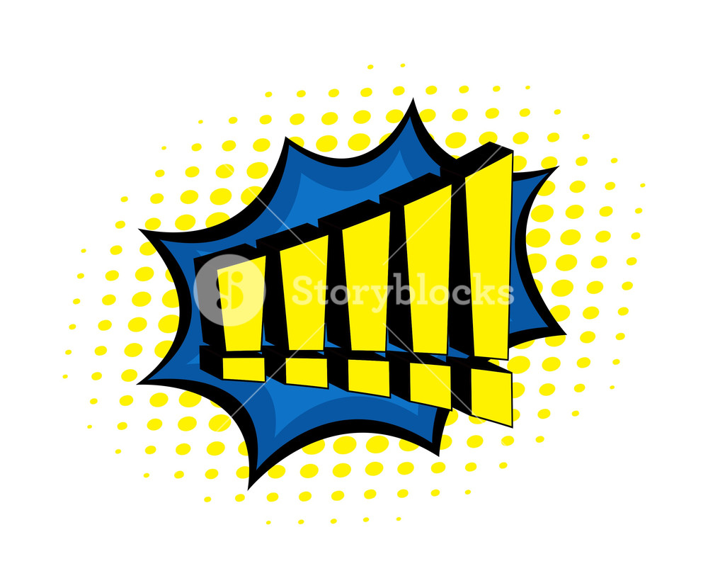 1000x830 Retro Exclamation Mark Vector Background Royalty Free Stock Image