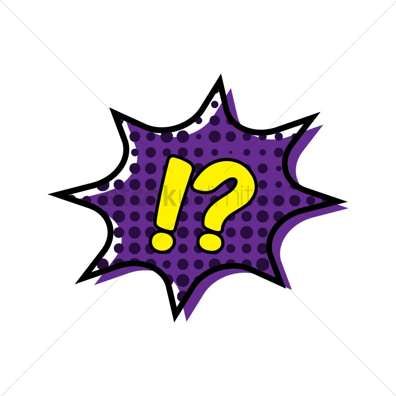 1300x1300 Comic Bubble With Exclamation Mark And Question Mark Vector Image