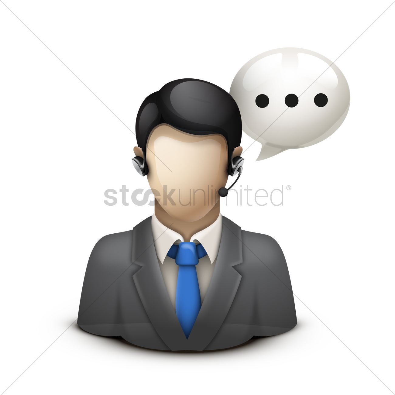 1300x1300 Customer Care Executive Vector Image
