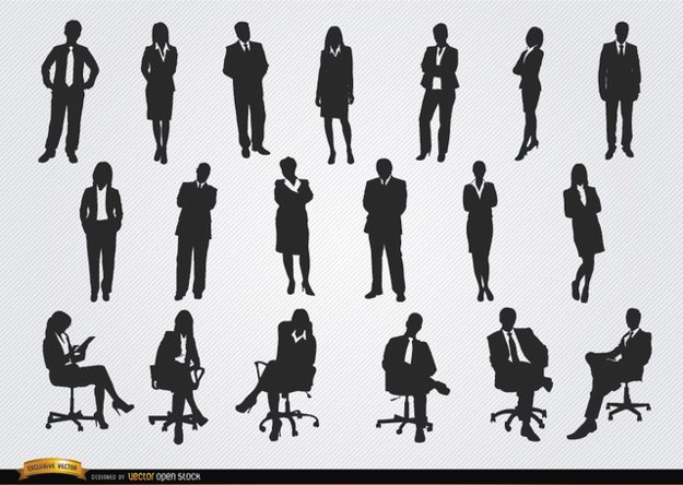 625x444 Executive People Silhouettes Vector Free Download