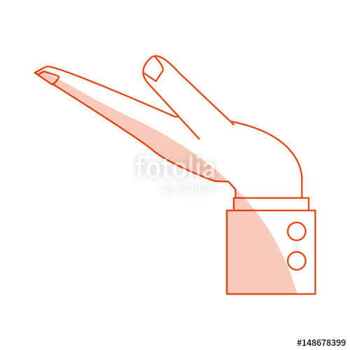 500x500 Red Silhouette Shading Cartoon Side View Hand With Sleeve