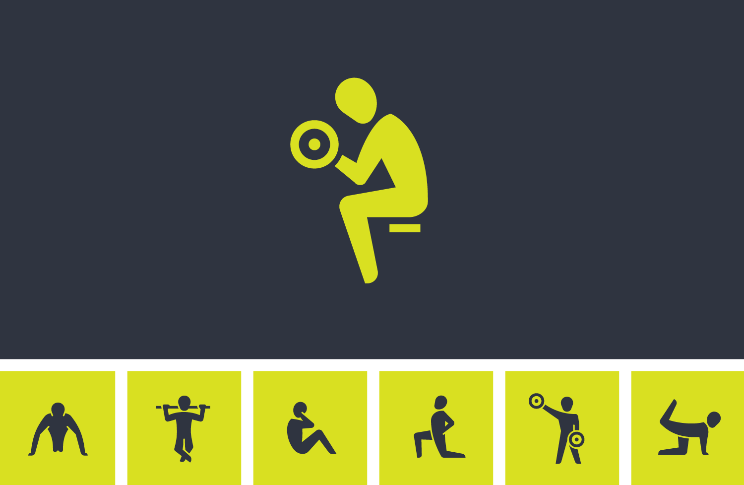 1500x977 Set Fitness Exercise Icons Vector Design Sodafish