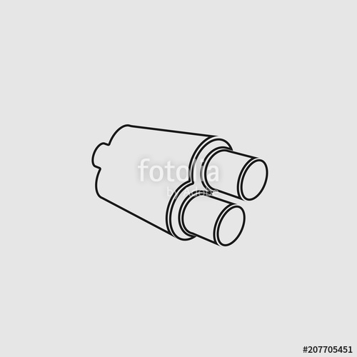 500x500 Exhaust Vector Icon For App And Website Stock Image And Royalty