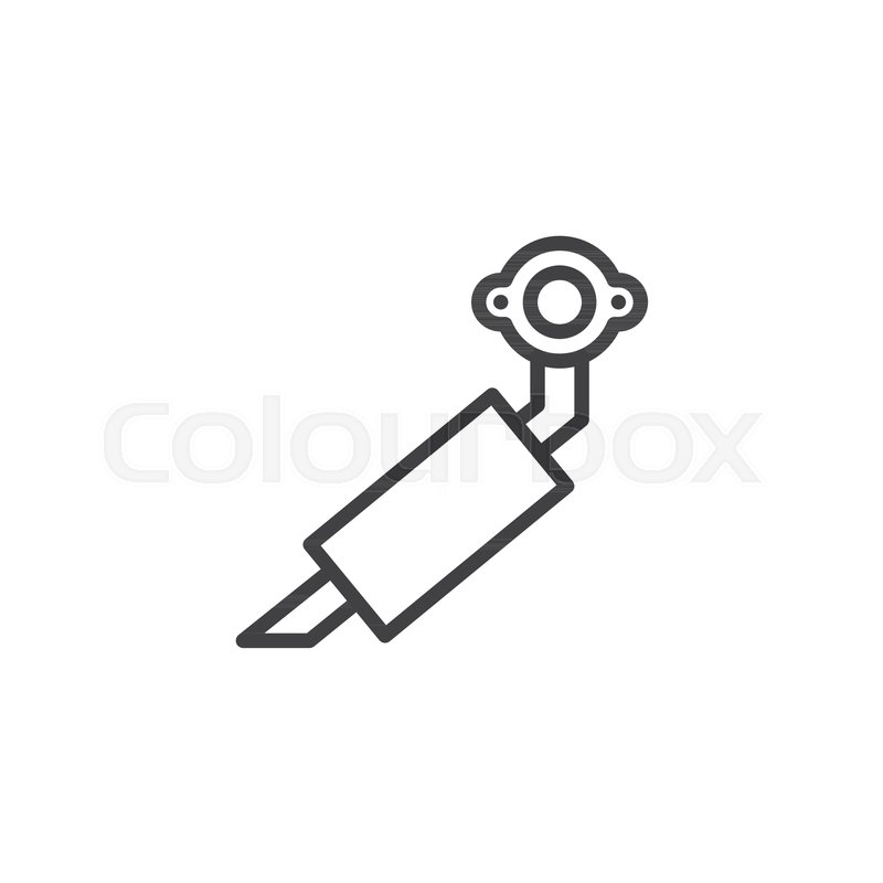 800x800 Car Exhaust Pipe Outline Icon. Linear Style Sign For Mobile
