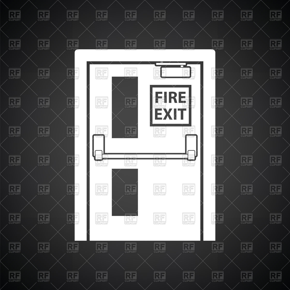 1200x1200 Fire Exit Door Icon Vector Image Vector Artwork Of Signs