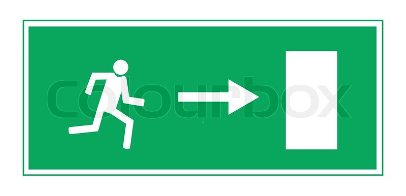 800x386 Fire Exit. Vector Illustration Stock Vector Colourbox