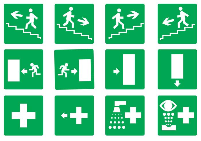 700x490 Free Emergency Exit Set Vector