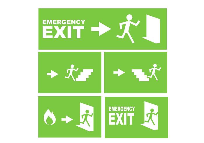 700x490 Emergency Exit Sign Free Vector