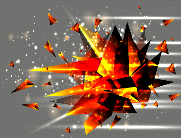 600x459 Sharp Crystal Explosion Vector Free Vector In Adobe Illustrator Ai