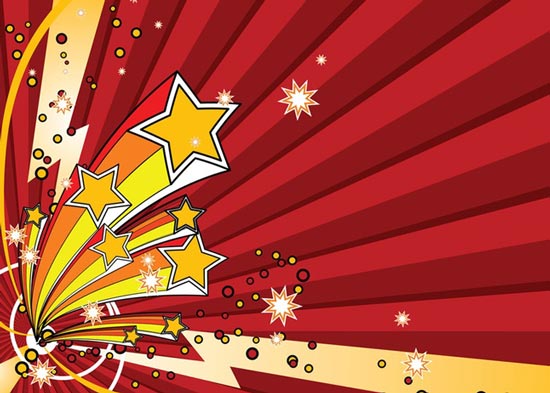 550x393 Stars Explosion Vector Art