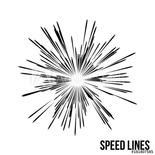 500x500 Comic Book Black And White Radial Speed Lines Background